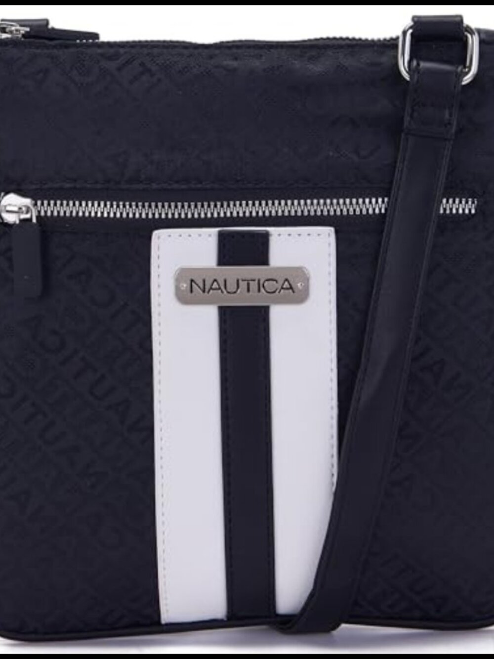 Nautica Womens Crossbody Bag Lightweight Jacquard Adjustable Strap Travel